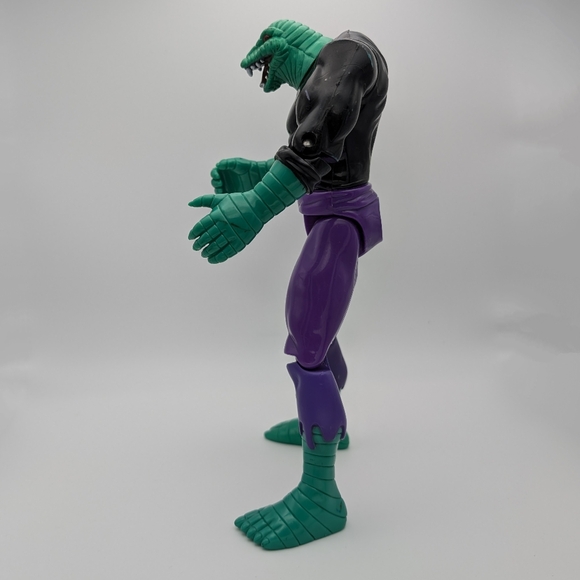 The Lizard Spiderman Animated Series Toy Biz 1994 Marvel Deluxe 10" Fig No Tail - Picture 4 of 9